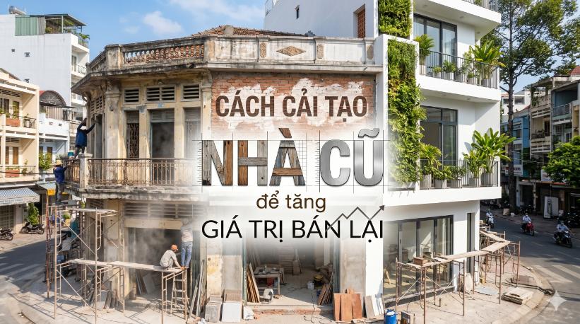 Cách cải tạo nhà cũ để tăng giá trị bán lại (Chiến lược giúp tối đa lợi nhuận bất động sản)