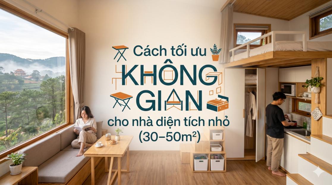 Cách tối ưu không gian cho nhà diện tích nhỏ (30–50m²): nhỏ nhưng không hề chật