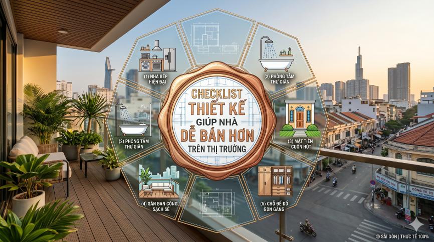 Checklist thiết kế giúp nhà dễ bán hơn trên thị trường (Tối ưu giá trị bất động sản trước khi rao bán)