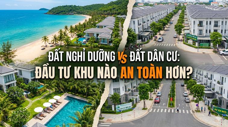 Đất nghỉ dưỡng vs đất dân cư: Đầu tư khu nào an toàn hơn trong dài hạn?