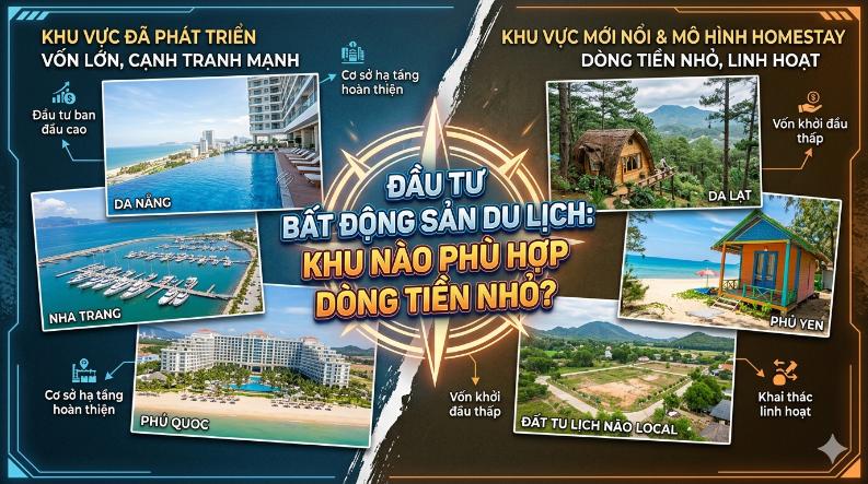 Đầu Tư Bất Động Sản Du Lịch: Khu Nào Phù Hợp Với Dòng Tiền Nhỏ?