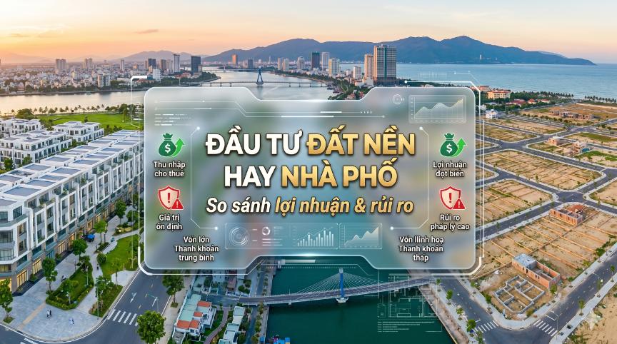Đầu tư đất nền hay nhà phố: So sánh lợi nhuận & rủi ro