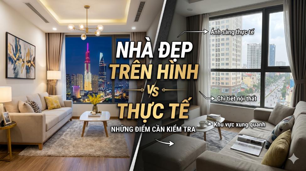 Nhà đẹp trên hình vs thực tế: Những điểm cần kiểm tra (Tránh “vỡ mộng” khi đi xem nhà)