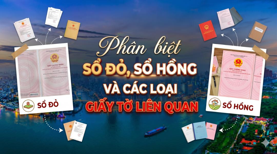 Phân biệt sổ đỏ, sổ hồng và các loại giấy tờ liên quan – Hiểu đúng để không mất tiền oan