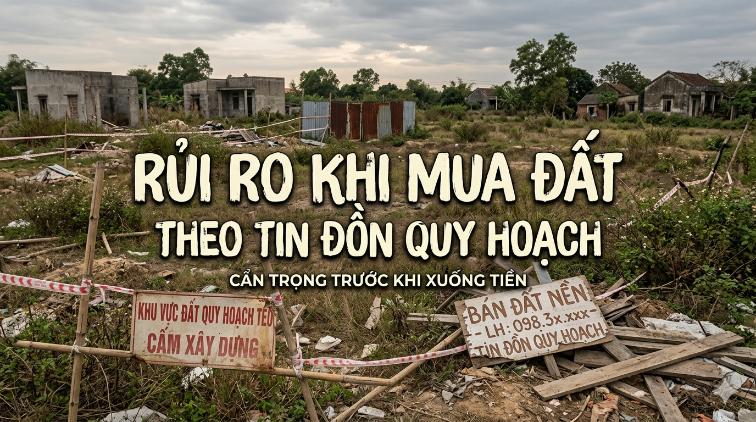 Rủi ro khi mua đất theo tin đồn quy hoạch: Khi “cơ hội vàng” hóa thành khoản đầu tư mắc kẹt