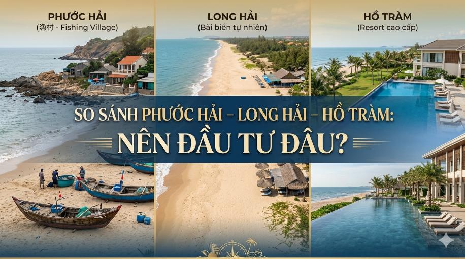 So sánh Phước Hải – Long Hải – Hồ Tràm: Nên đầu tư đâu để tối ưu lợi nhuận?