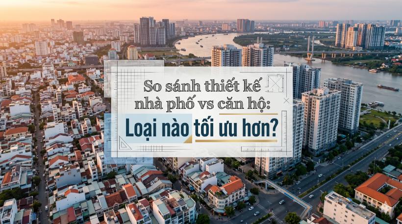 So sánh thiết kế nhà phố vs căn hộ: Loại nào tối ưu hơn?