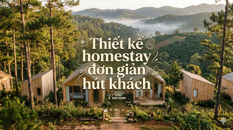 Thiết kế homestay đơn giản nhưng hút khách: bí quyết nằm ở trải nghiệm chứ không phải sự cầu kỳ