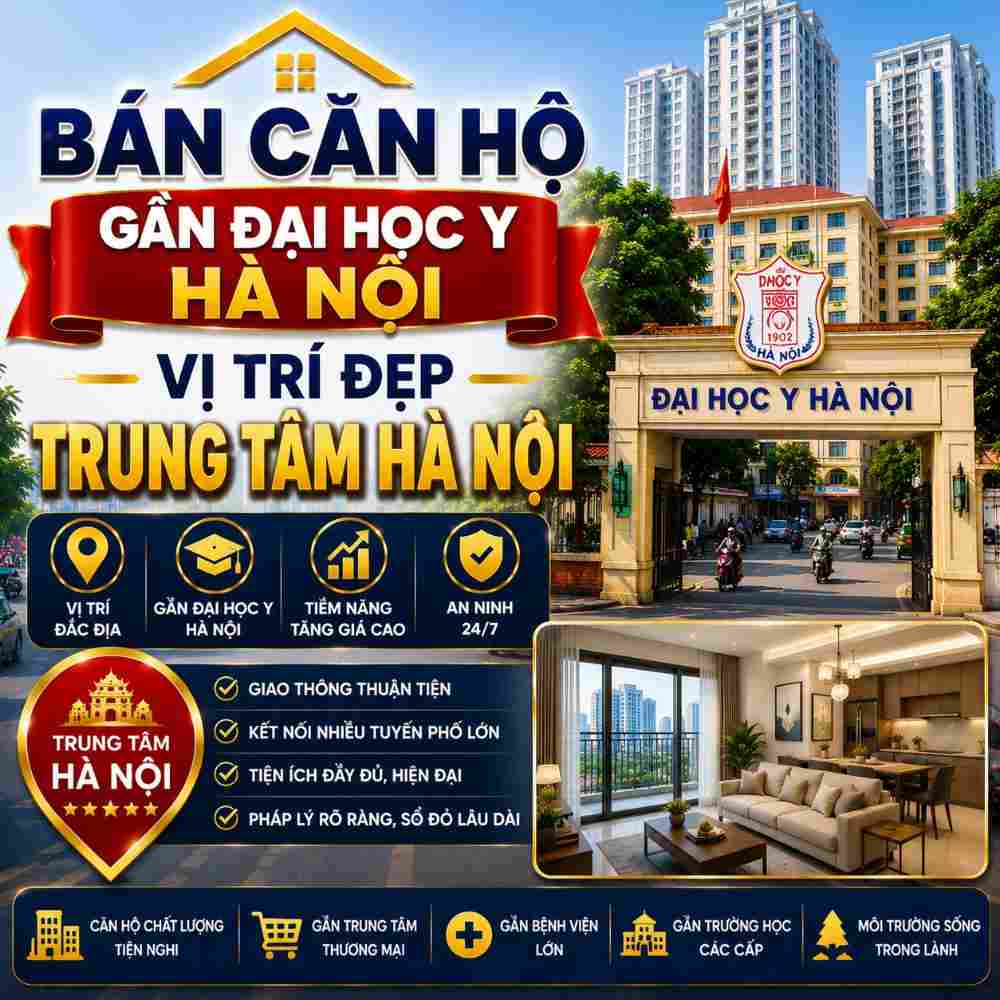 Bán Căn Hộ Gần Đại Học Y Hà Nội, Thuận Tiện Học Tập Và Làm Việc