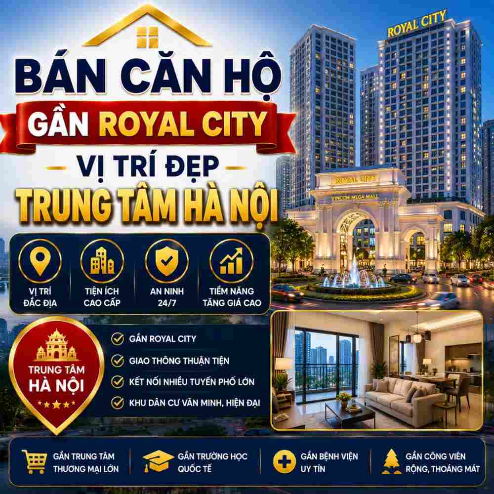 Bán Căn Hộ Gần Royal City, Tiện Ích Đồng Bộ Và Hiện Đại