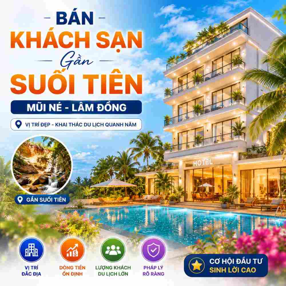 Bán Khách Sạn Gần Suối Tiên Mũi Né, Sẵn Dòng Khách Du Lịch