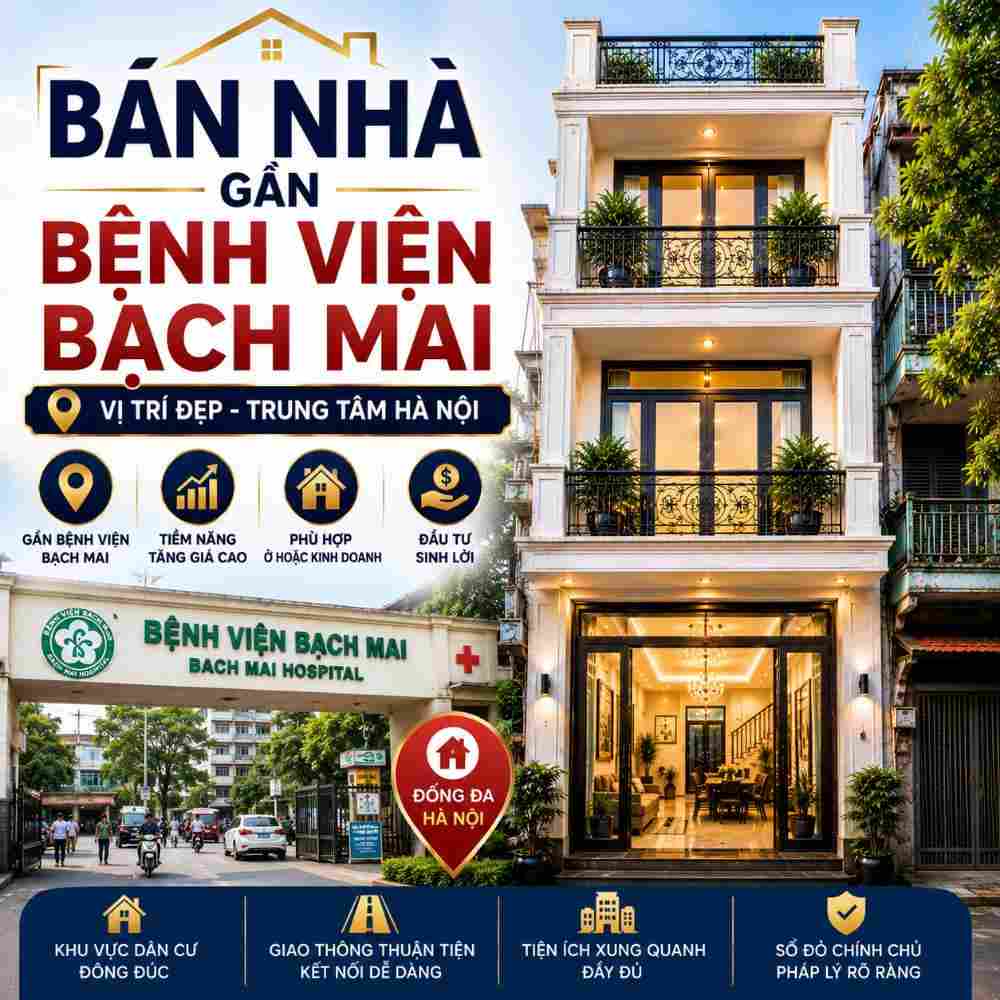 Bán Nhà Gần Bệnh Viện Bạch Mai, Vị Trí Trung Tâm Giá Trị Cao