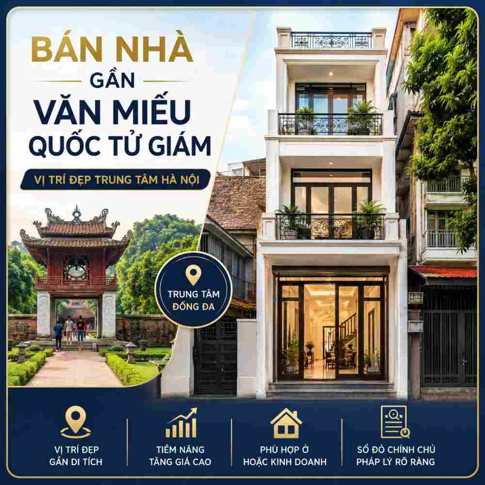 Bán Nhà Gần Văn Miếu Quốc Tử Giám, Vị Trí Đẹp Trung Tâm Hà Nội
