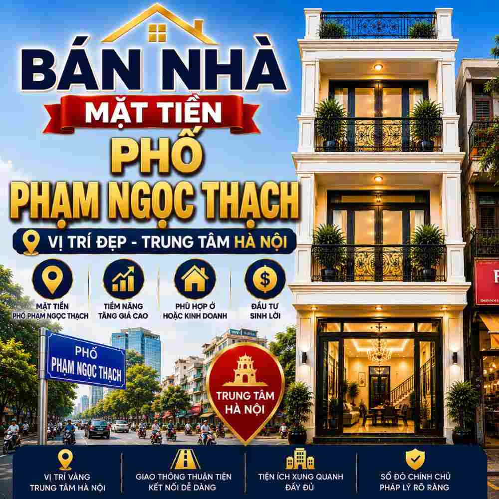 Bán Nhà Mặt Tiền Phố Phạm Ngọc Thạch, Trung Tâm Thương Mại Sôi Động