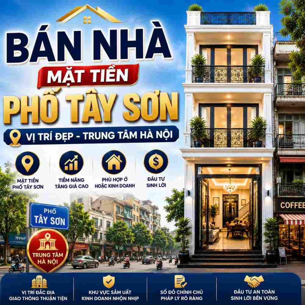 Bán Nhà Mặt Tiền Phố Tây Sơn, Vị Trí Kinh Doanh Đắc Địa