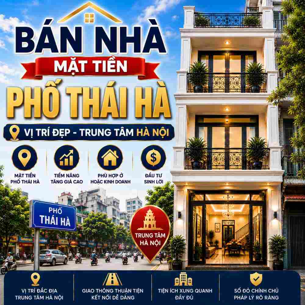 Bán Nhà Mặt Tiền Phố Thái Hà, Khu Vực Kinh Doanh Sầm Uất