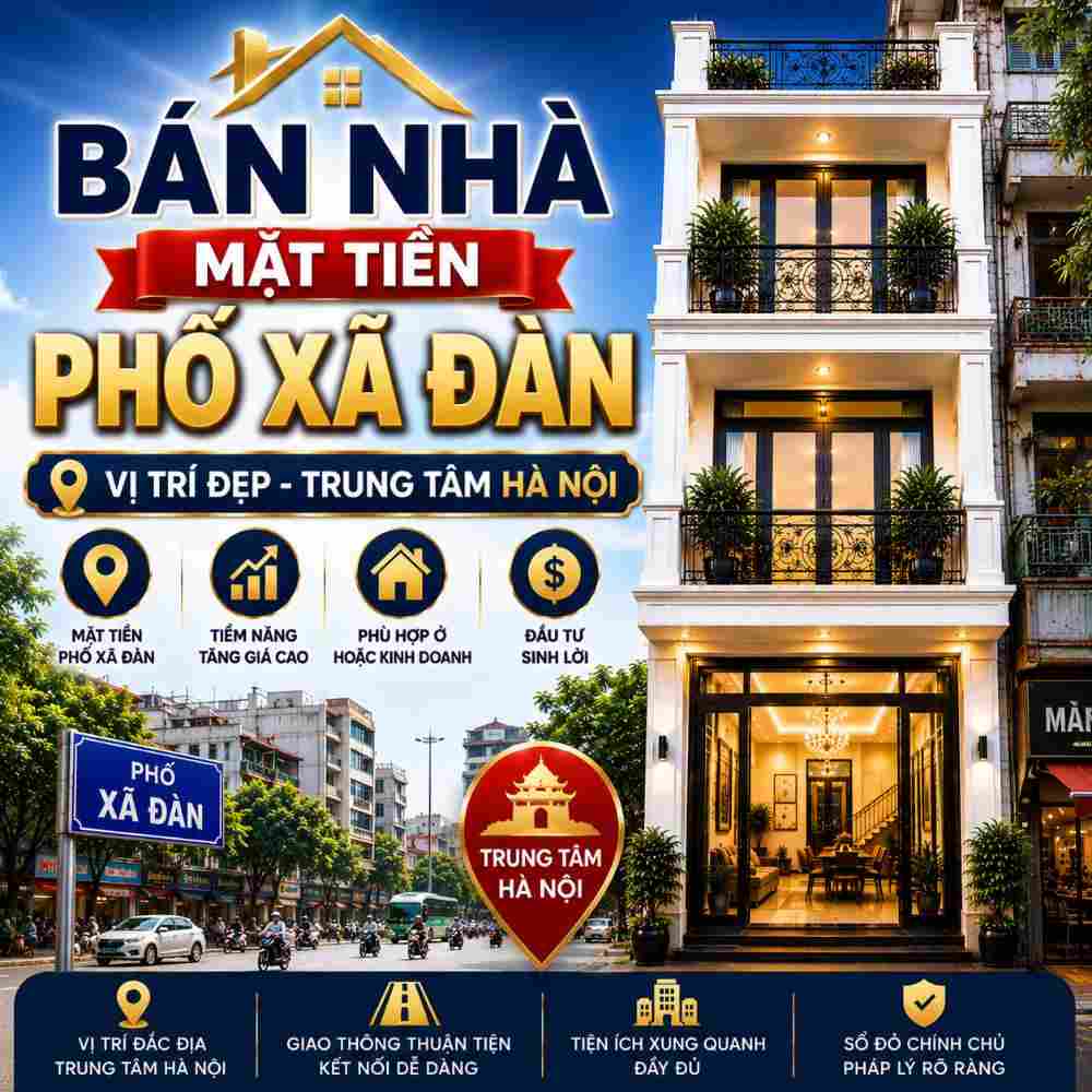 Bán Nhà Mặt Tiền Phố Xã Đàn, Trục Giao Thông Huyết Mạch