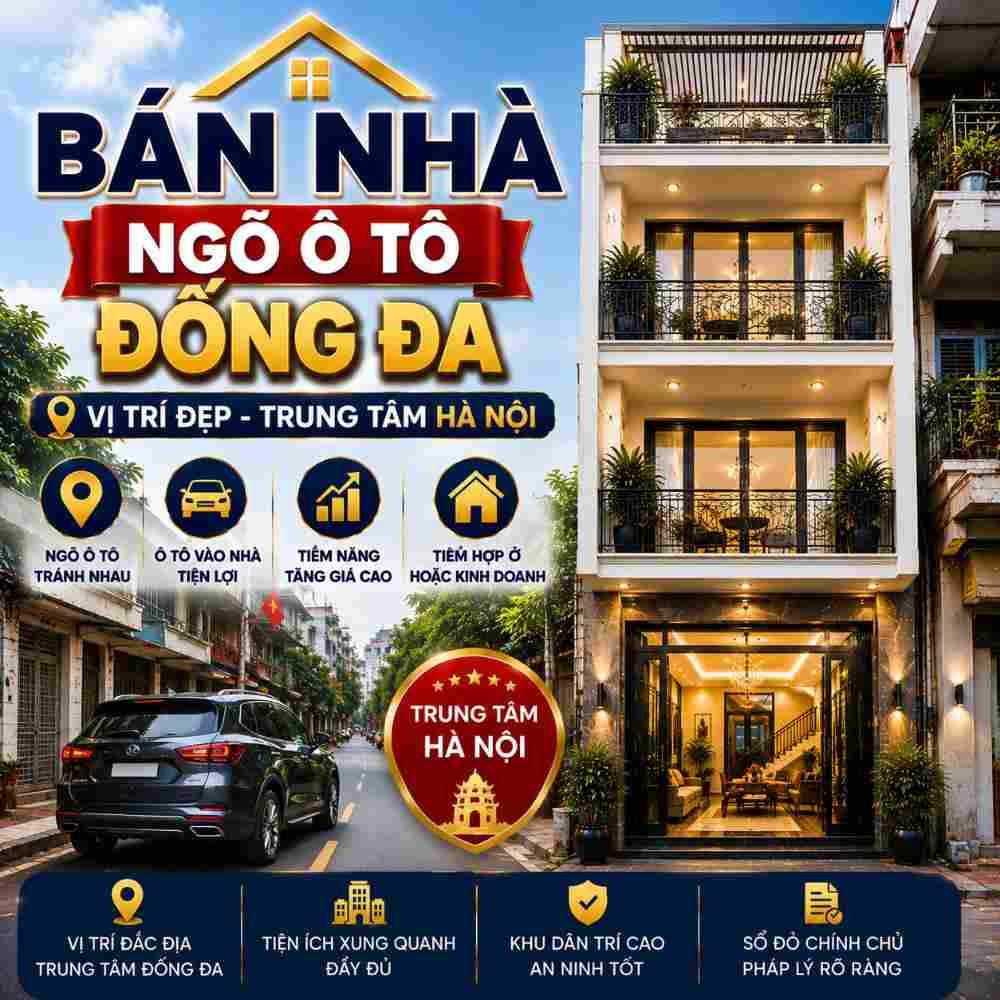 Bán Nhà Ngõ Ô Tô Đống Đa, Thuận Tiện Di Chuyển Và Đỗ Xe